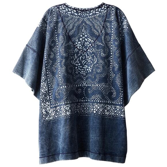 Free People The Originals Indigo Heavyweight Knit Poncho - Picture 4 of 4